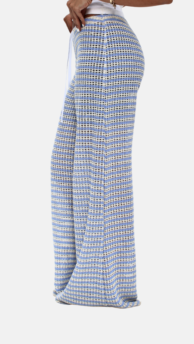 Blue and white checkered skirt on a white background
