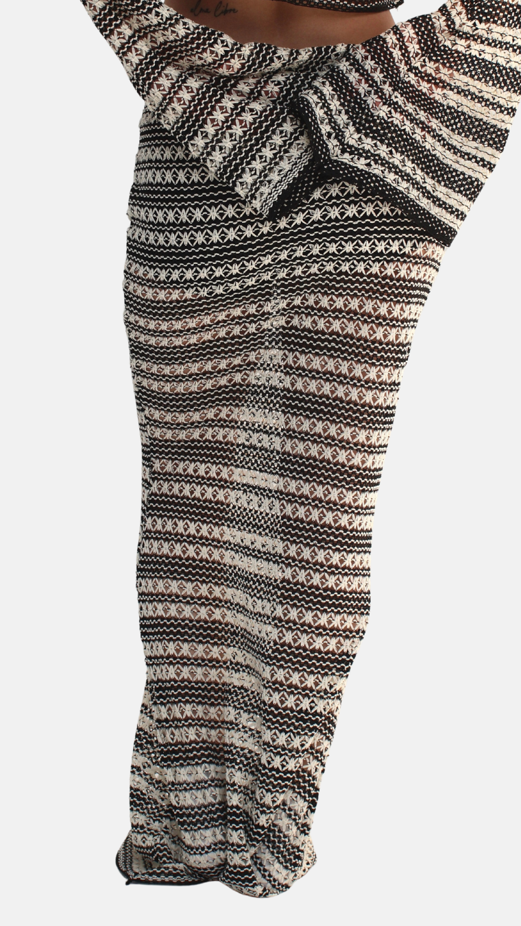Patterned pants on a white background